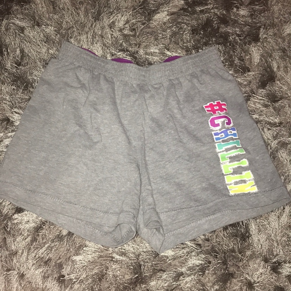 Grey pajama shorts